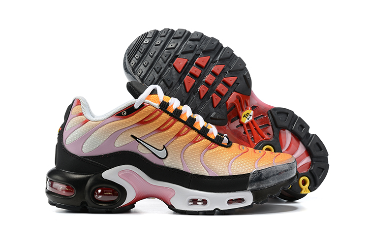 2021 New Nike Air Max Plus Orange Black White